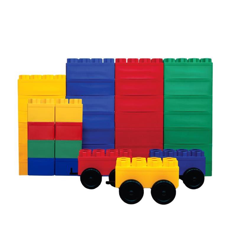 9115506 Train Station Jumbo Building Blocks, Assorted Color - 38 Piece