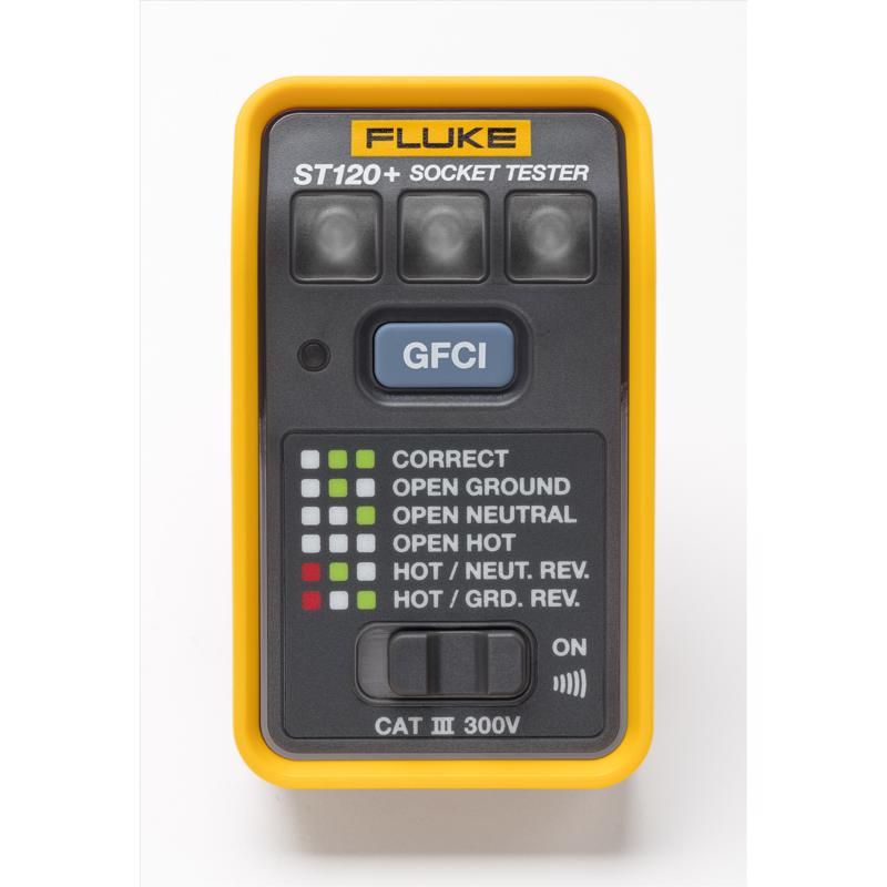 3022432 ST120 Plus Analog AFCI-GFCI Electrical Outlet Tester, Yellow