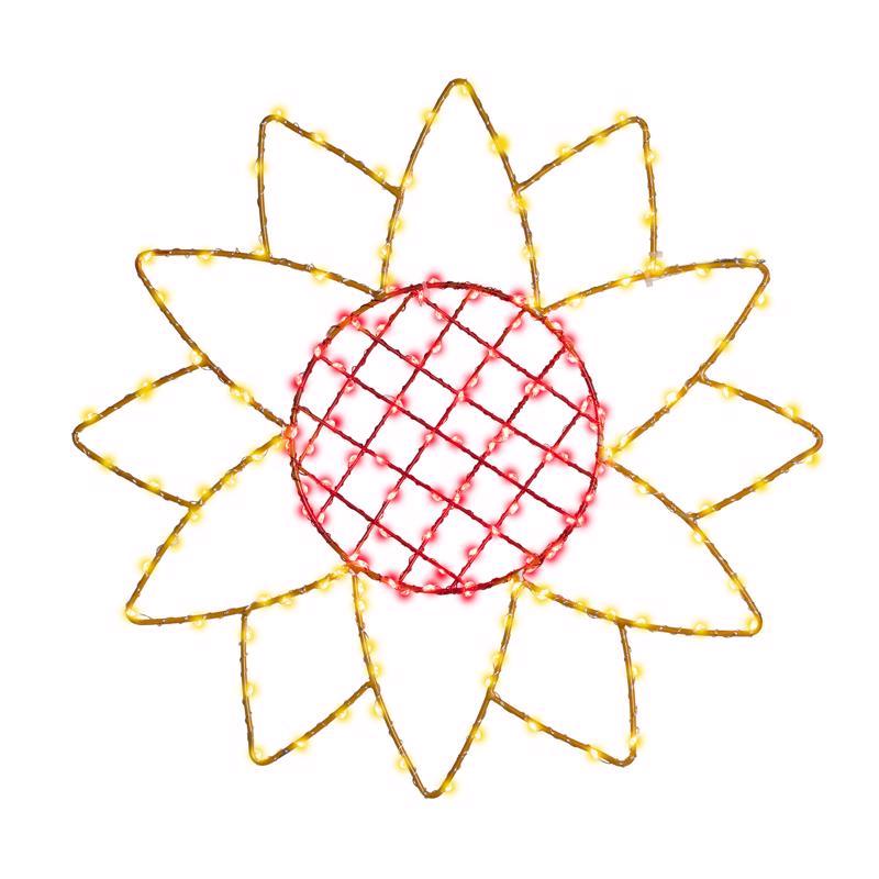 9107843 Sunflower Silhouette Window Decor, Metal
