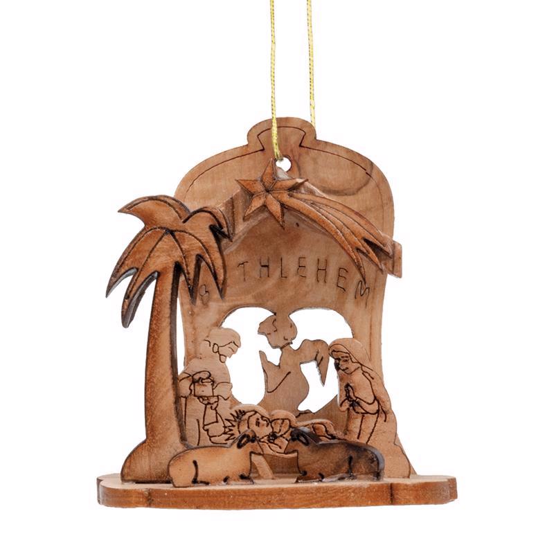 9106560 3 in. Natural 3D Nativity Ornaments - Pack of 20