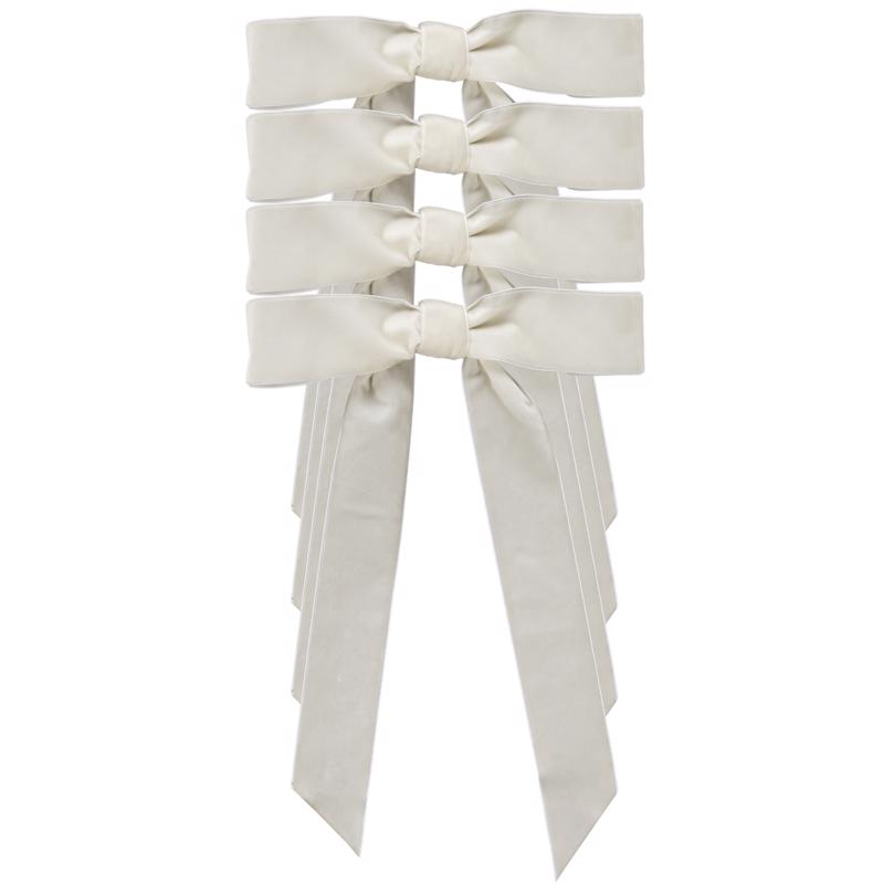 9106289 Ivory Christmas Bow, 10 in. - Pack of 12