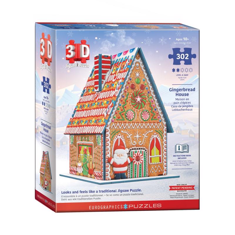 9116254 Gingerbread House 3D Jigsaw Puzzle - 302 Piece