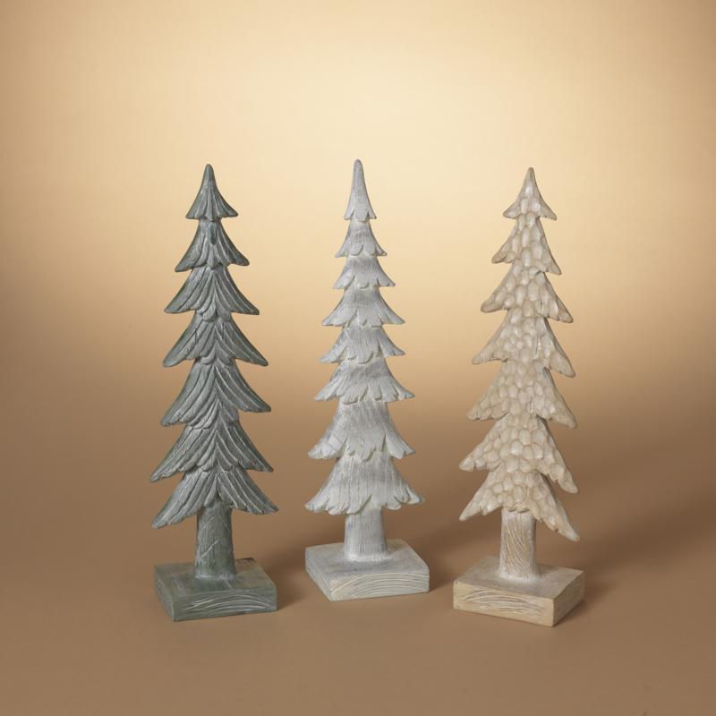 Gerson 9106708 Multi Colored Christmas Tree Table Decor, 16 in. - Pack of 3