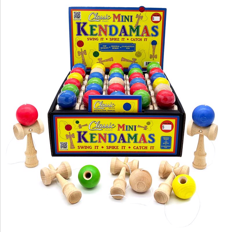 9097733 Mini Kendamas Toy, Assorted Color - Pack of 30