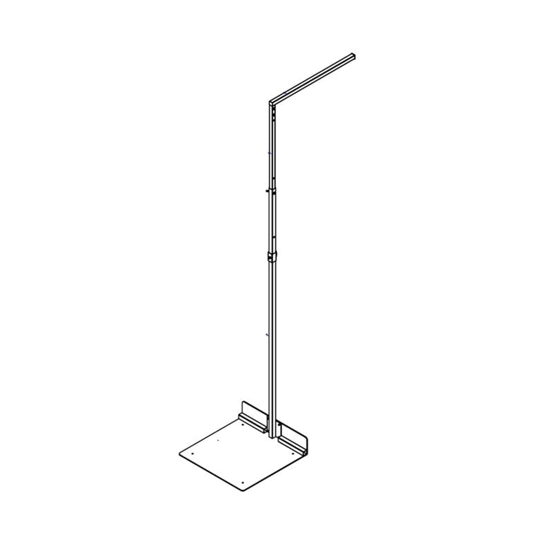 9103055 Black Metal Floor Sign Holder, 72 in.