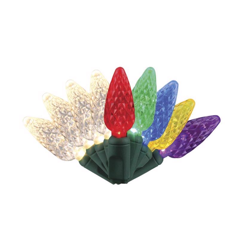 9107314 LED Multi Colored & Warm White 50 Count String Christmas Light Bulbs - Pack of 12