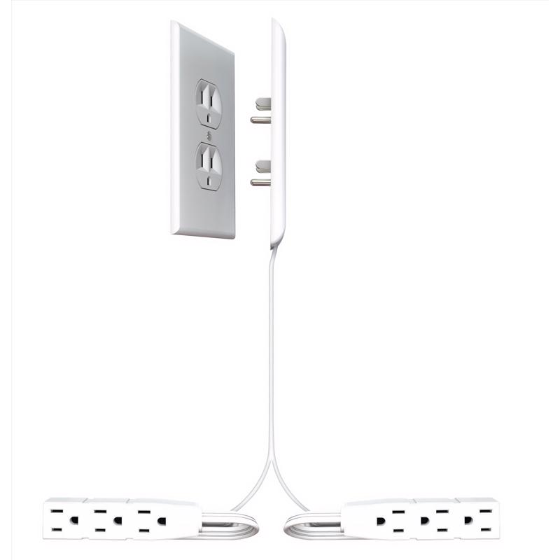 3022426 8 ft. 6 Outlets Power Strip, White