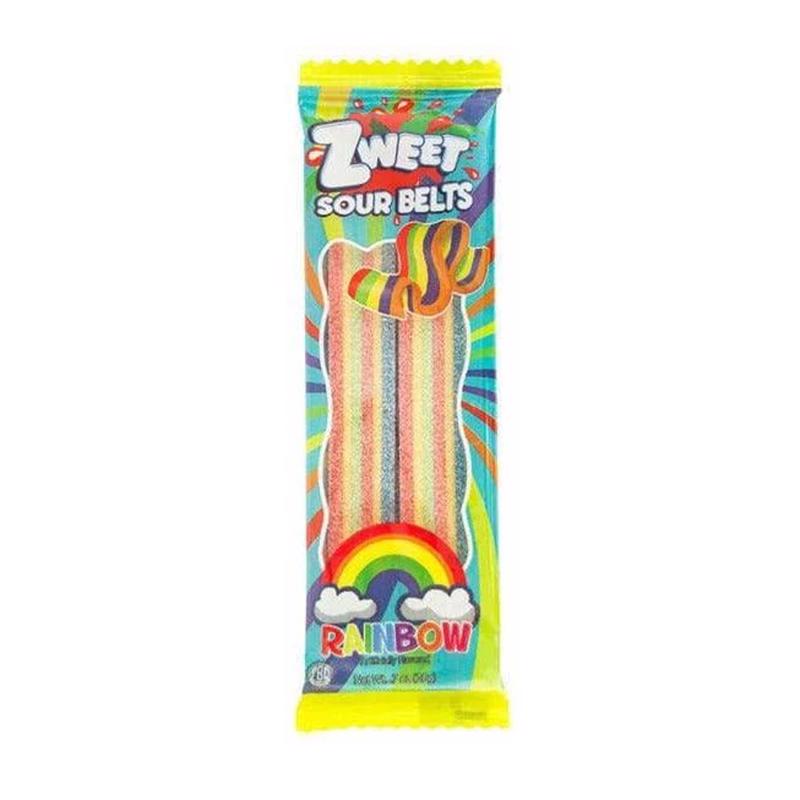 9115980 Sour Rainbow Belts Licorice Candy, 0.7 oz - Pack of 24