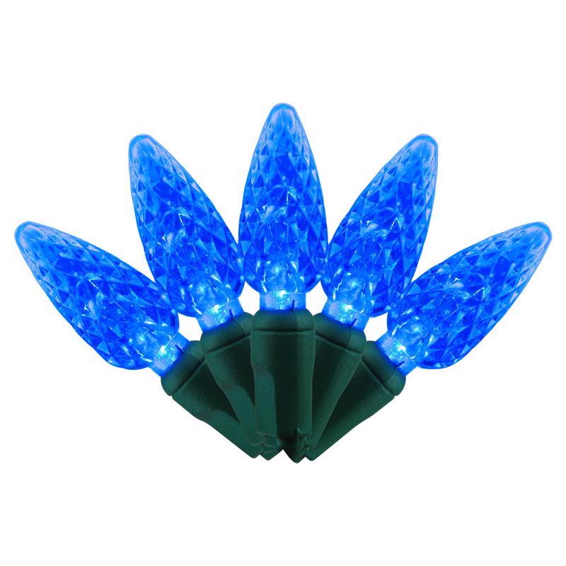 9107892 LED C6 Blue String Christmas Light Bulbs - Pack of 12