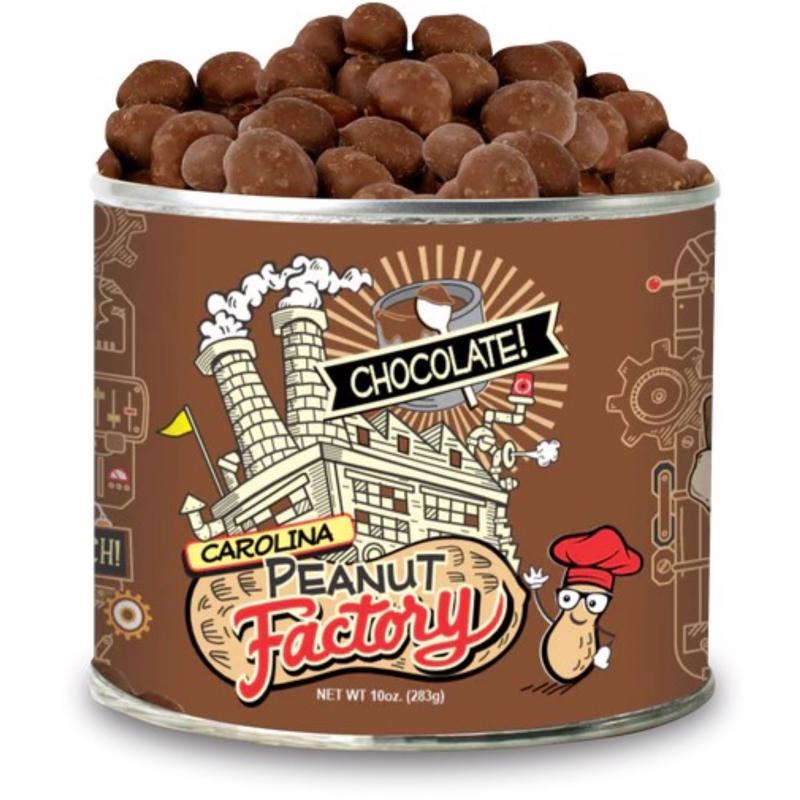 9108406 10 oz Carolina Factory Chocolate Covered Peanuts Can - Pack of 6