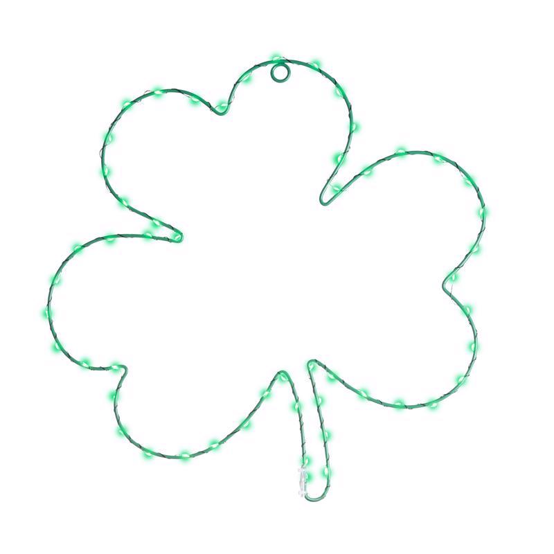 9107770 Shamrock Silhouette Window Decor, Metal