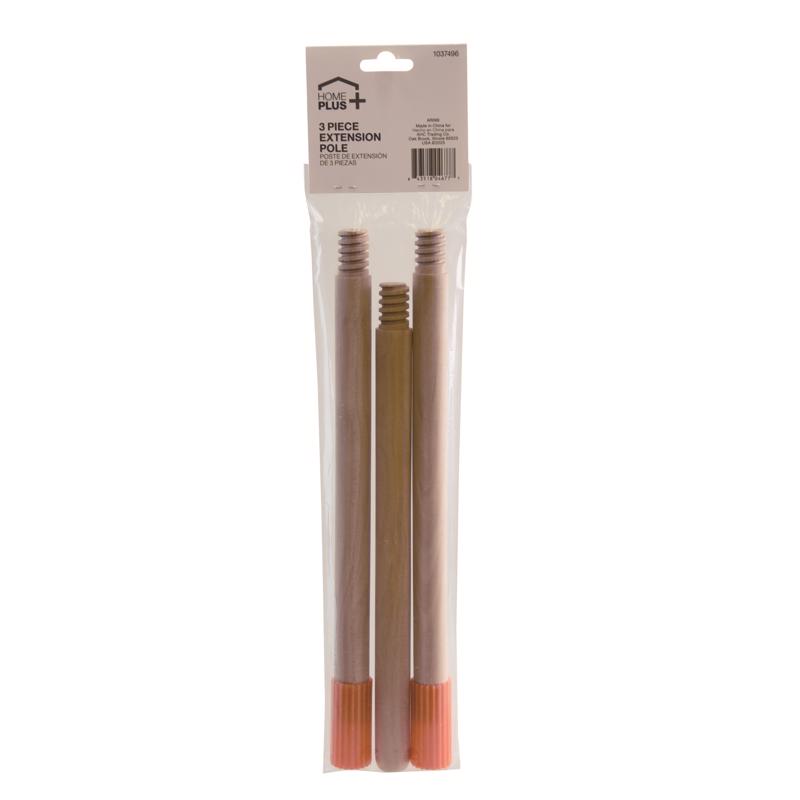 Telescoping 12 in. L X 1-1/4 in. D Wood Extension Pole Brown