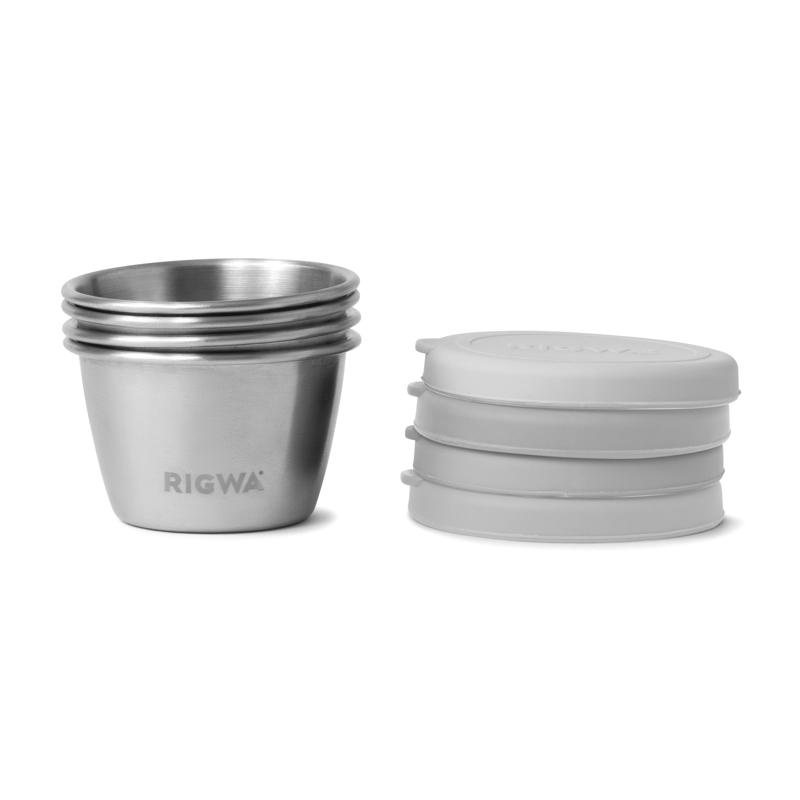 Picture of Rigwa Life 6086204 2.5 oz Stainless Steel Dressing Container - Pack of 4