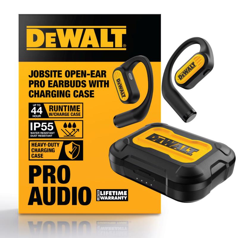 DEWALT Heavy Duty Open Ear Bluetooth Earbud with Charging Case - 190 2096 DW2