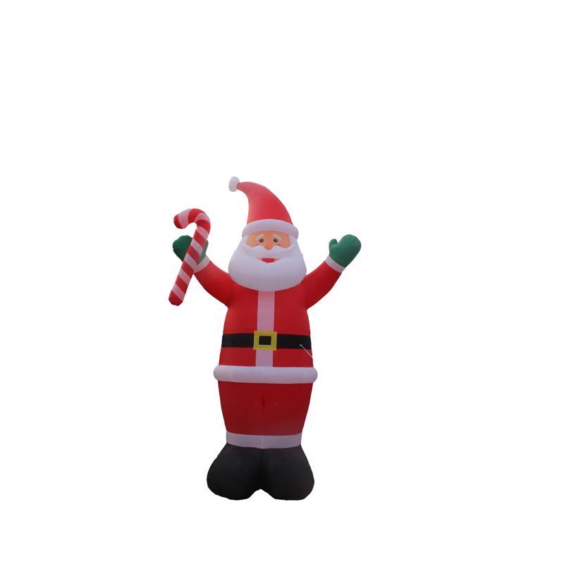 9106602 Santa with Candy Cane Inflatable, 20 ft.
