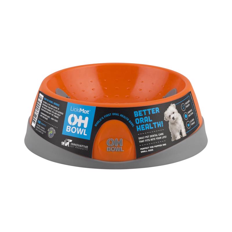 8102434 OH Orange Plastic Small Pet Bowl for Dogs