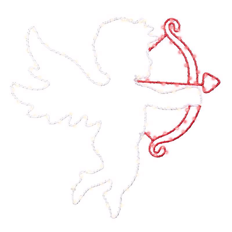 9107840 Cupid Silhouette Window Decor, Metal