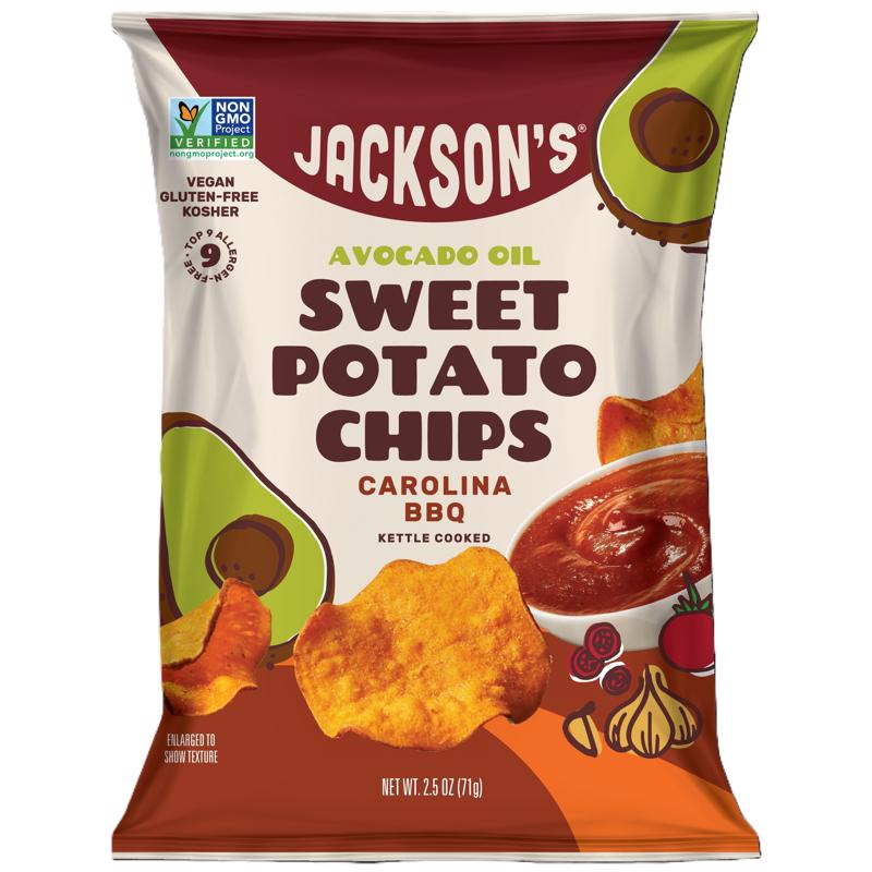 9115977 Carolina BBQ Kettle Cooked Potato Chips, 2.5 oz - Bagged - Pack of 8