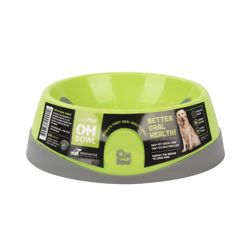 8102435 OH Green Plastic Medium Pet Bowl for Dogs