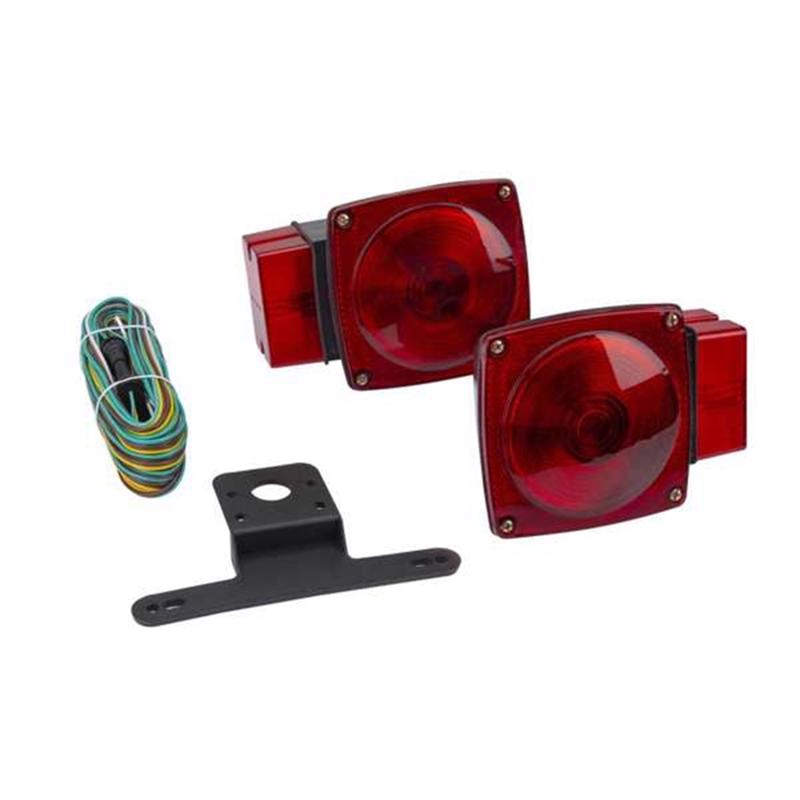 8138568 Square License, Stop, Tail & Turn Light Kit - Red