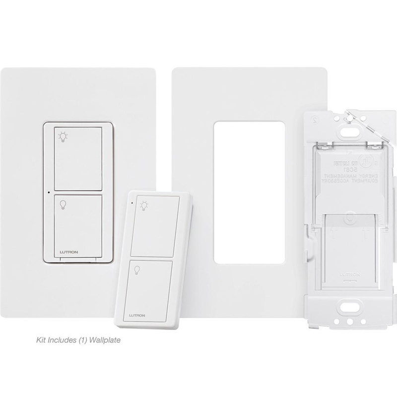 Lutron Caseta 120V 150W 5A Gloss White Original Smart Dimmer Switch - P-PKG1WS-WH-R