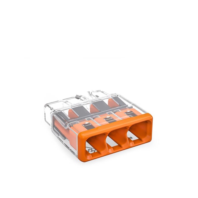 3026874 3 Port Push-In Wire Connector - Pack of 100