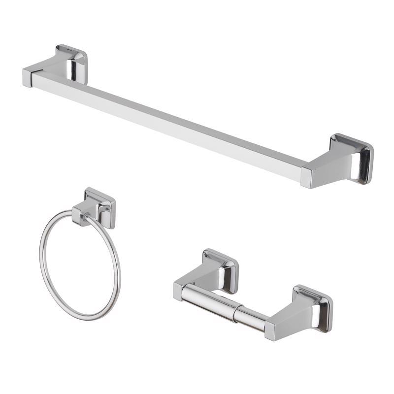 4031164 Zinc Towel Bar Set - Chrome Silver