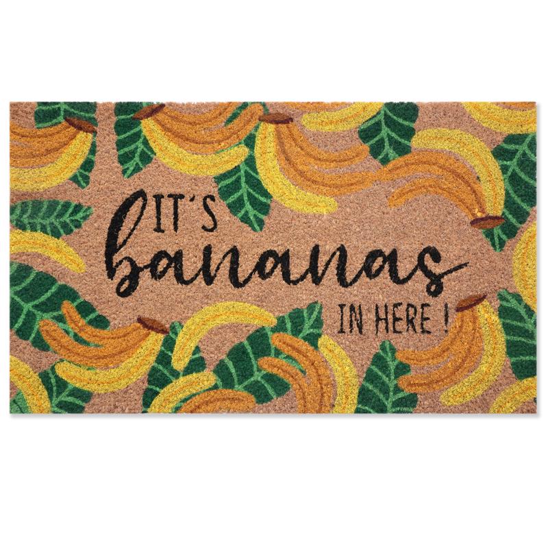 6093283 18 x 30 in. Its Bananas In Here Coir Door Mat - Multi Color