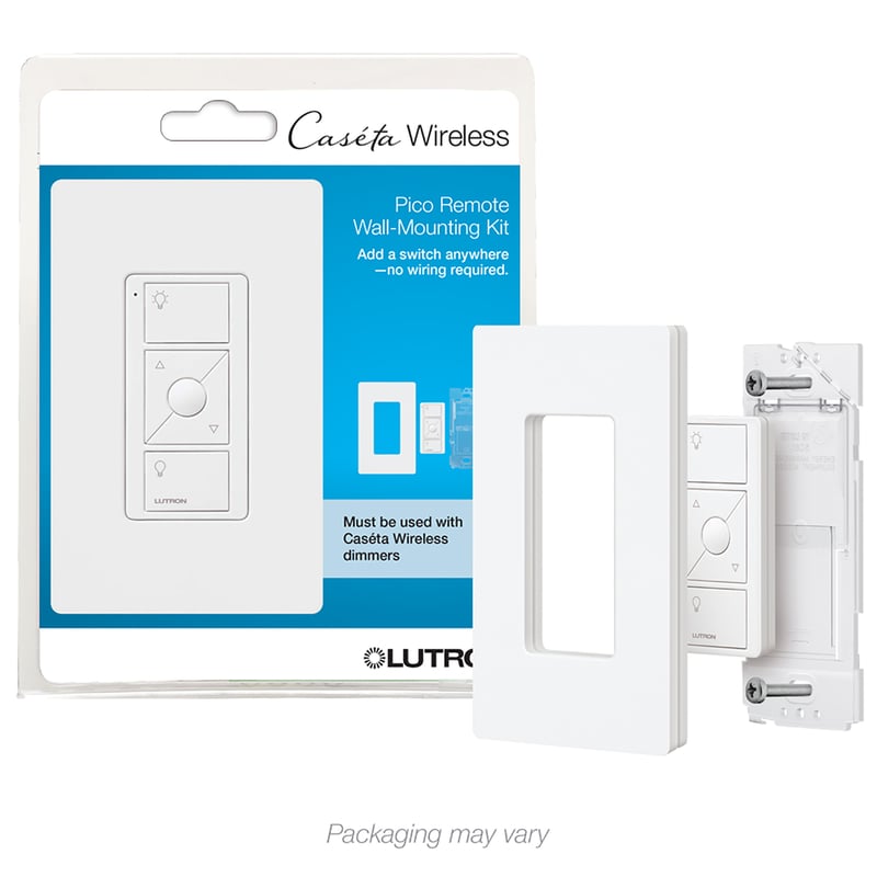 Lutron Pico 120V Gloss White Wireless Dimmer Switch & Receptacle - PJ2W-3BRL-WH-R