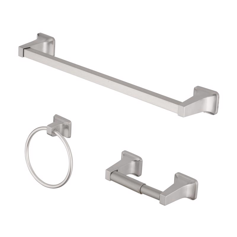 4031541 Brushed Nickel Die Cast Zinc Bath Hardware Set
