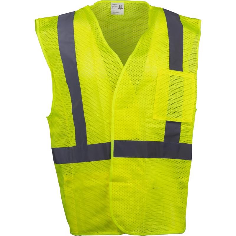 2053905 PIP Reflective Zipper Safety Vest, Yellow - Large