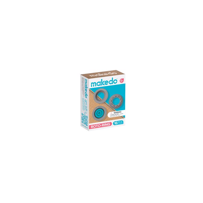 9113907 Roto Ring Construction Playset - Blue & Gray - 16 Piece