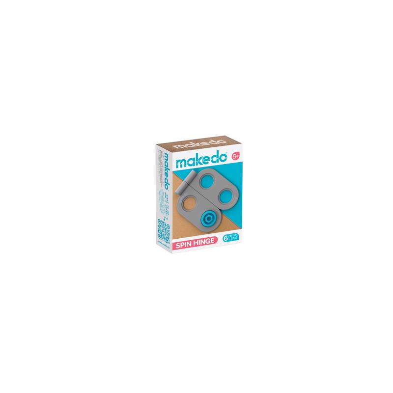 9113908 Spin Hinge Construction Playset - Gray - 6 Piece