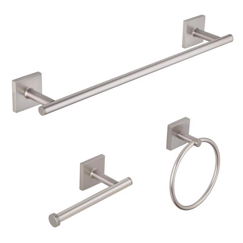 4031375 Die Cast Zinc Towel Holder - Brushed Nickel Silver