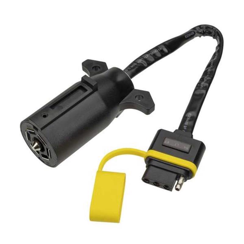 8138799 7-Blade To 4 Wire Flat Trailer Light Wiring Adapter with LED Tester
