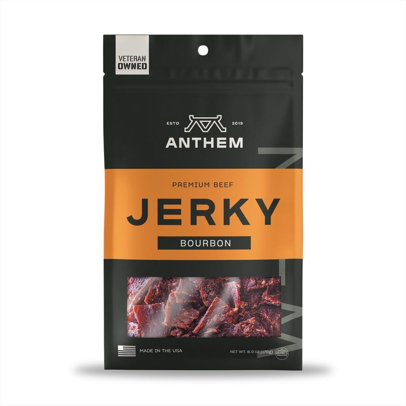 9115868 6 oz Bourbon Beef Jerky - Pack of 8