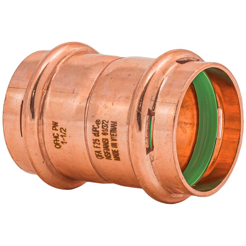4035078 1.5 in. Press Copper Coupling with Stop