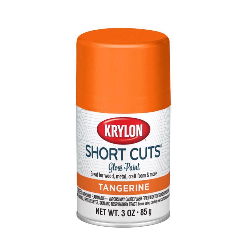 1044733 3 oz Short Cuts Gloss Tangerine Spray Paint, Orange - Pack of 6