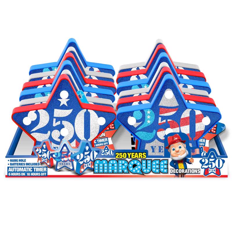 9124140 Patriotic Marquee Star - Pack of 24