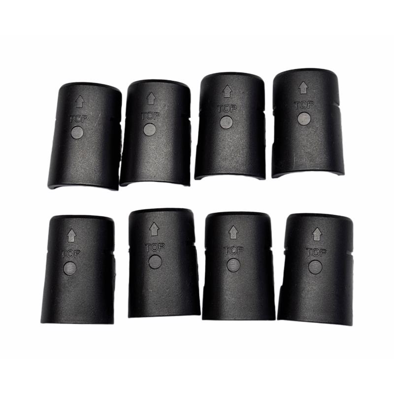 5065080 2 x 1 x 1 in. Black Plastic Replacement Shelf Sleeves - Pack of 4