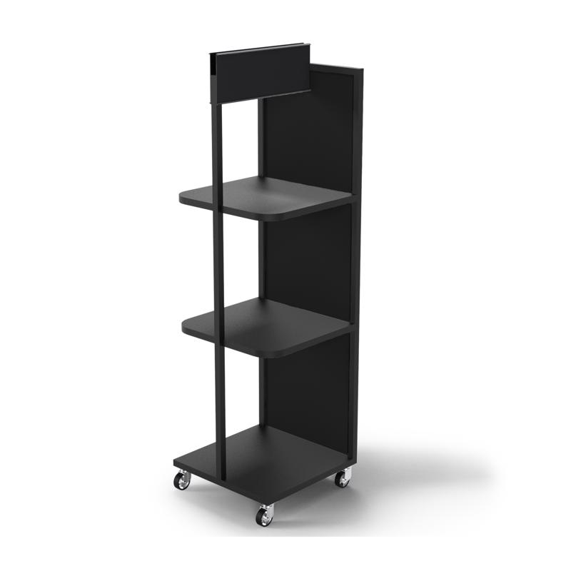 9124157 64 x 20 x 20 in. Black Metal Product Display Rack