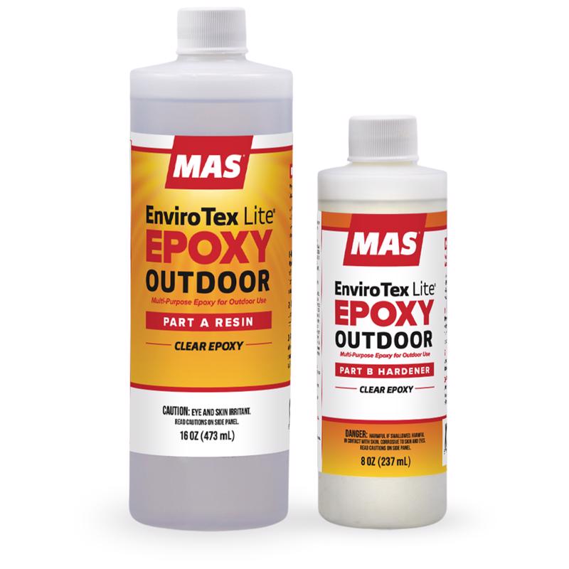 Mas 1044845 24 oz High-Gloss Clear Outdoor Epoxy Putty - Pack of 2