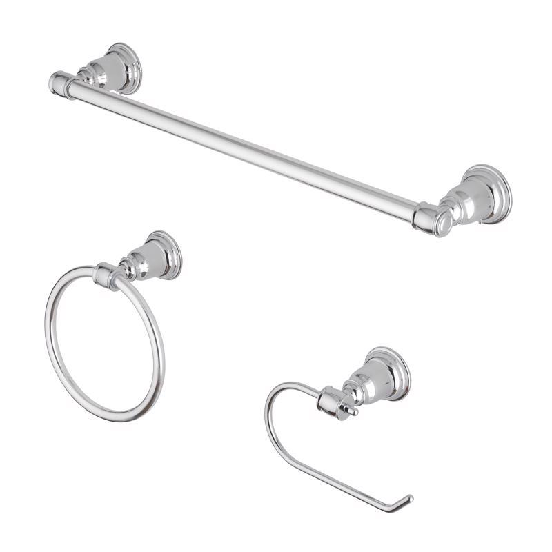 4031554 Chrome Die Cast Zinc Bath Hardware Set