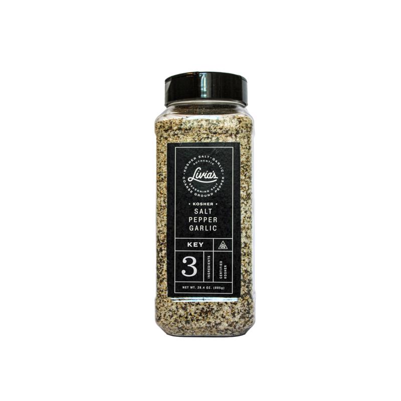 8108013 28.4 oz Kosher Pepper & Garlic Seasoning Salt