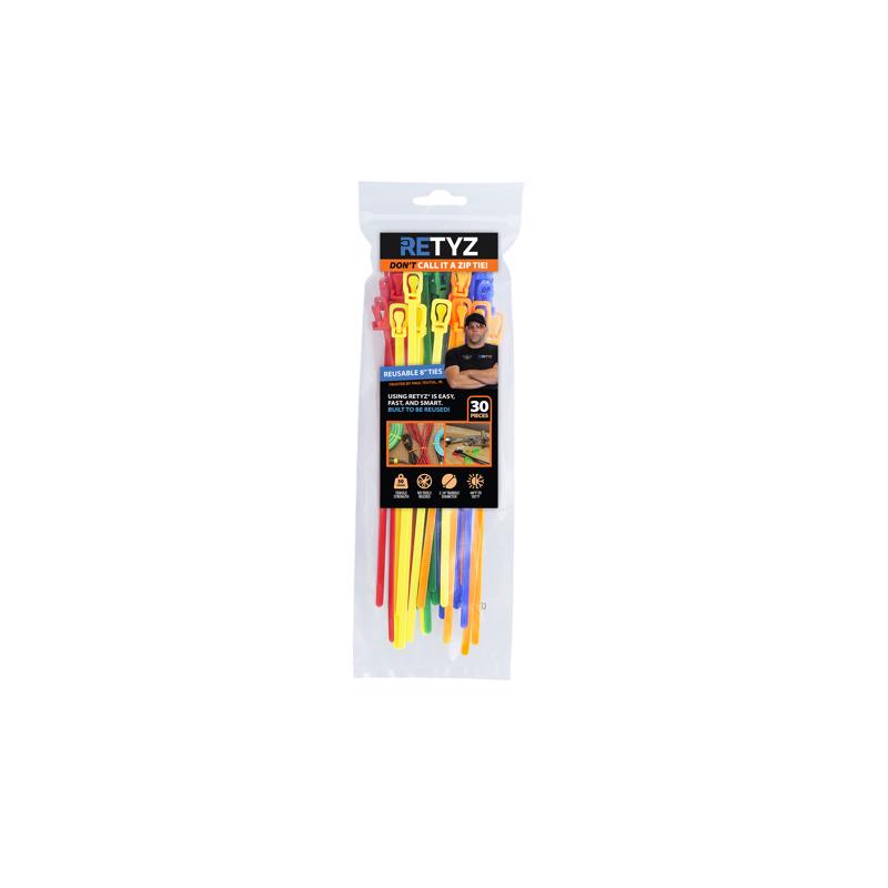 3027016 8 in. Assorted Color Cable Tie
