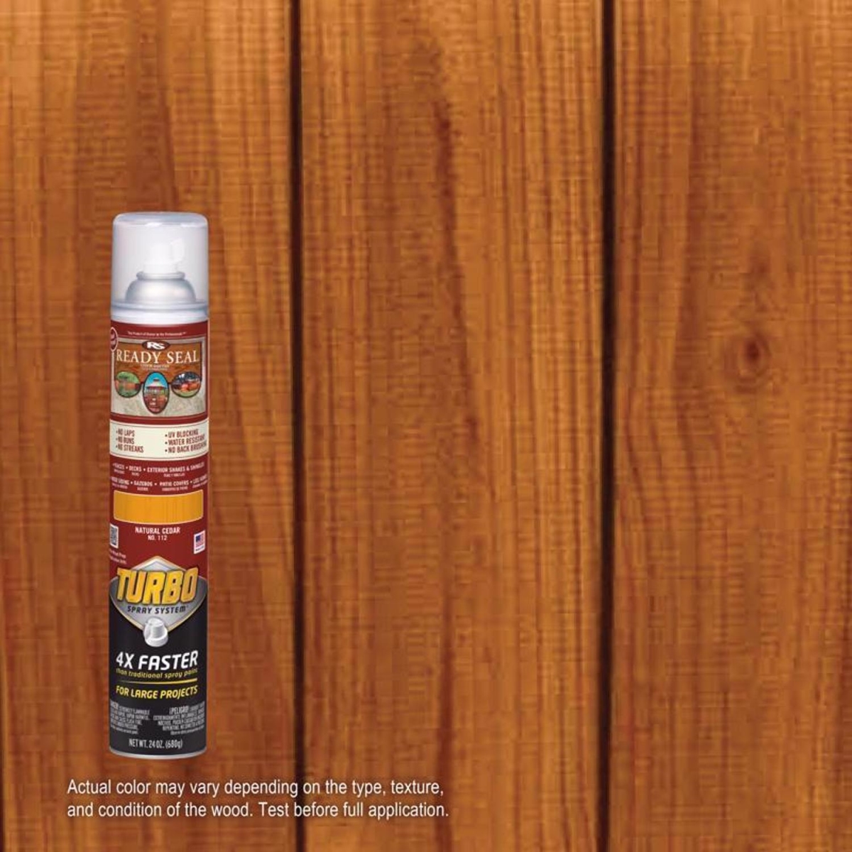 1046238 Turbo Spray Natural Cedar Wood Stain - 24 oz - Pack of 6