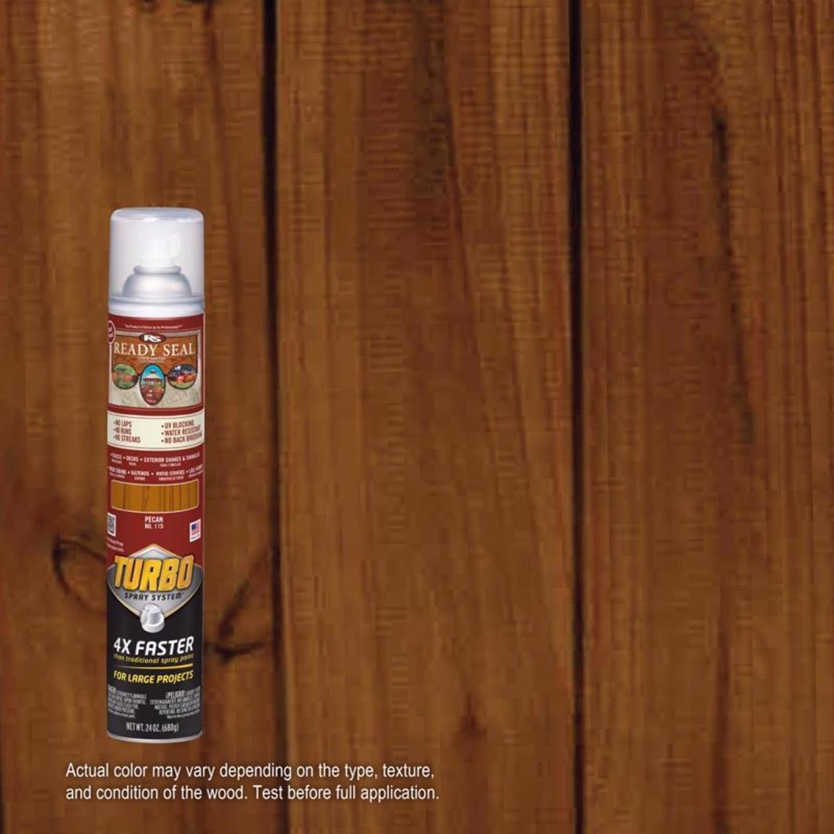 1046237 Turbo Spray Pecan Wood Stain - 24 oz - Pack of 6