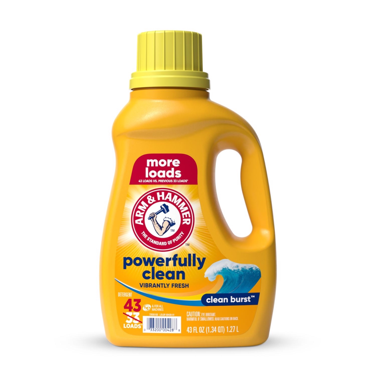 1047114 Arm & Hammer Clean Burst Scent Detergent Liquid - Pack of 8