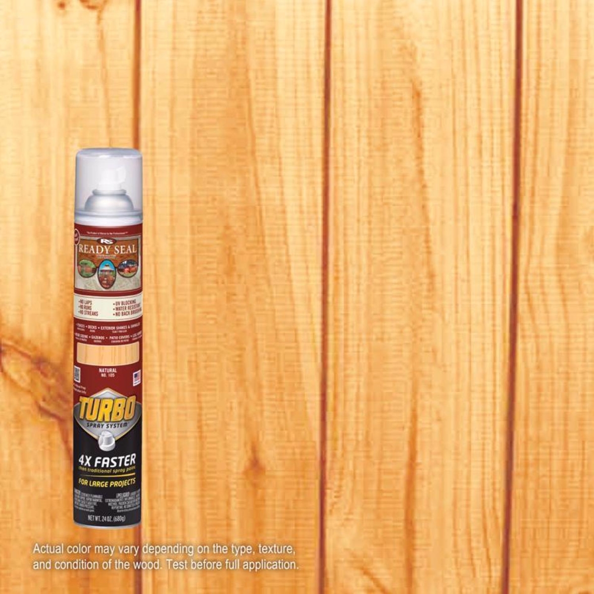 1046233 Turbo Spray Natural Wood Stain - 24 oz - Pack of 6