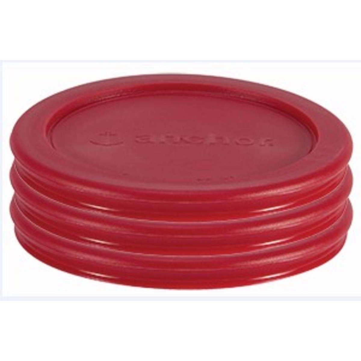 6050528 Reusable Lids, Red - 3 per Pack - Pack of 24